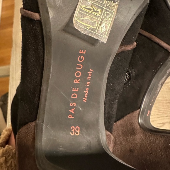 Pas De Rouge Black Suede Comfort Boots Size 39 - Picture 7 of 13